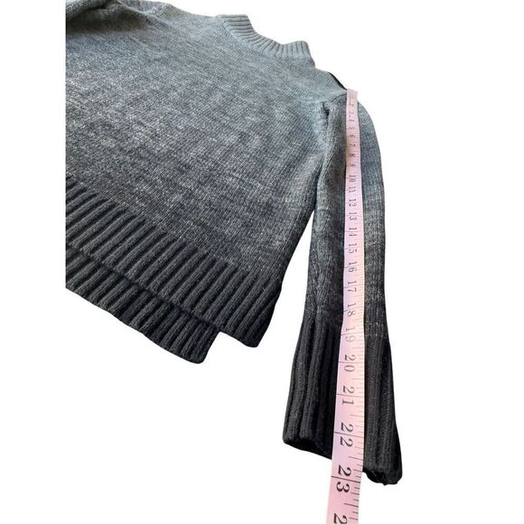 Athleta Sunset 100% Merino Wool Grey Ombre Mock Sweater Size S - Picture 8 of 8